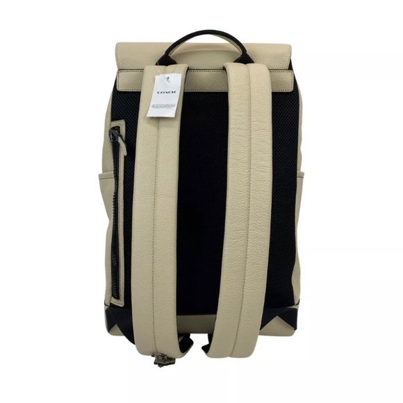 Coach X Jean-Michel Basquiat MEN'S Track Backpack Leather Ivory Multi NWT - Picture 9 of 9